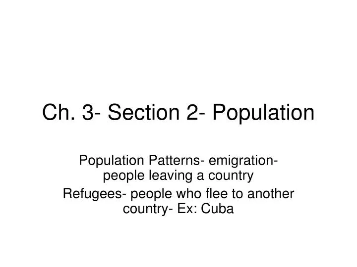 ch 3 section 2 population