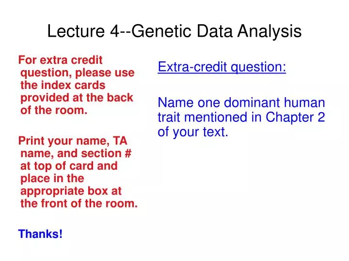lecture 4 genetic data analysis