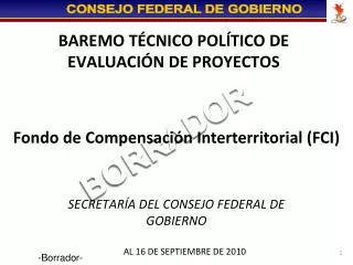 baremo t cnico pol tico de evaluaci n de proyectos