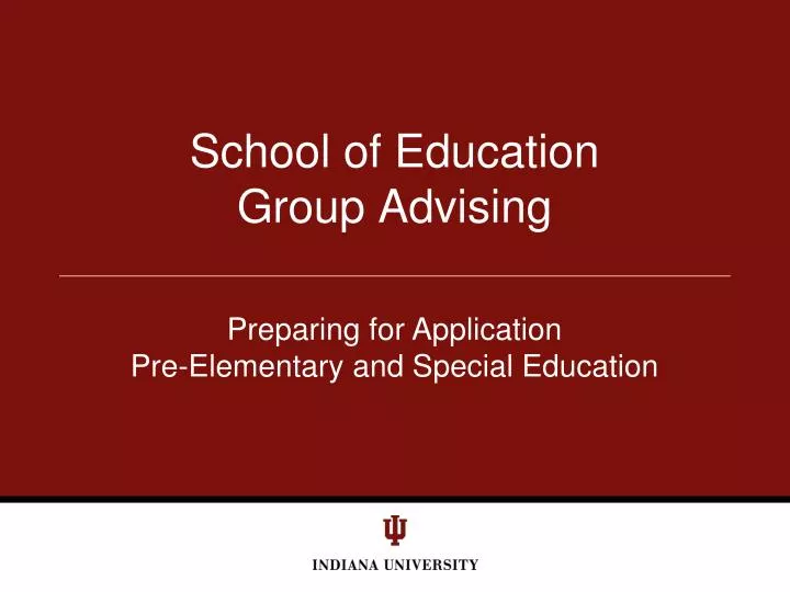 school of education group advising