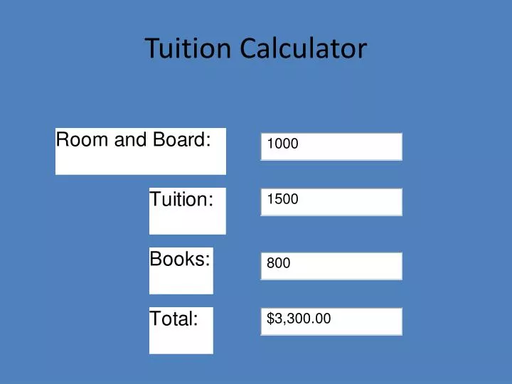 tuition calculator