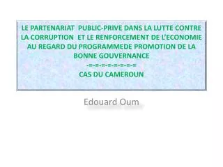 edouard oum