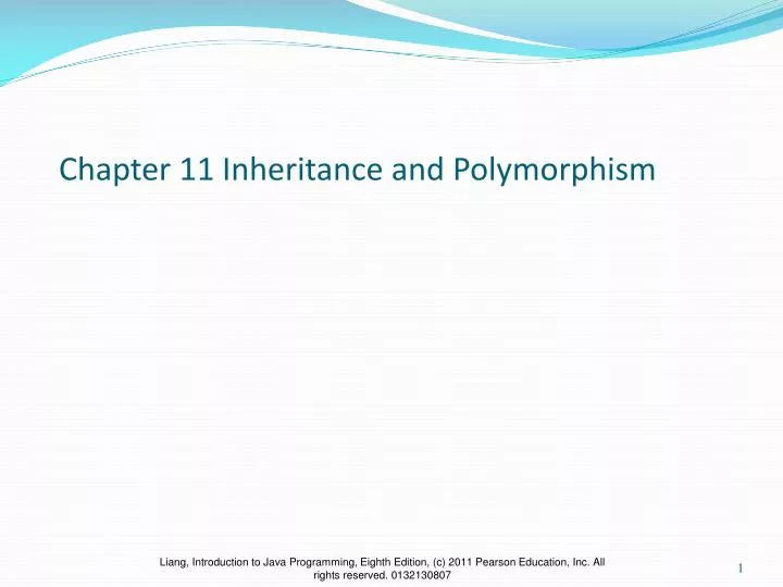 chapter 11 inheritance and polymorphism