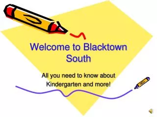 Welcome to Blacktown South