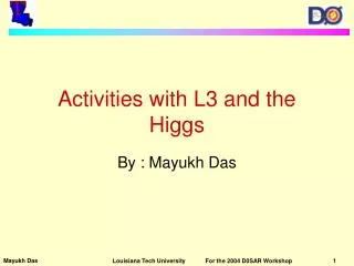 Activities with L3 and the Higgs