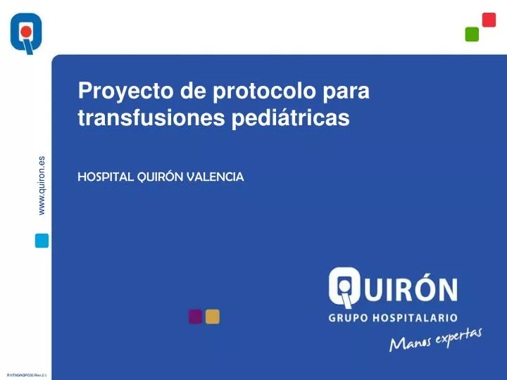proyecto de protocolo para transfusiones pedi tricas