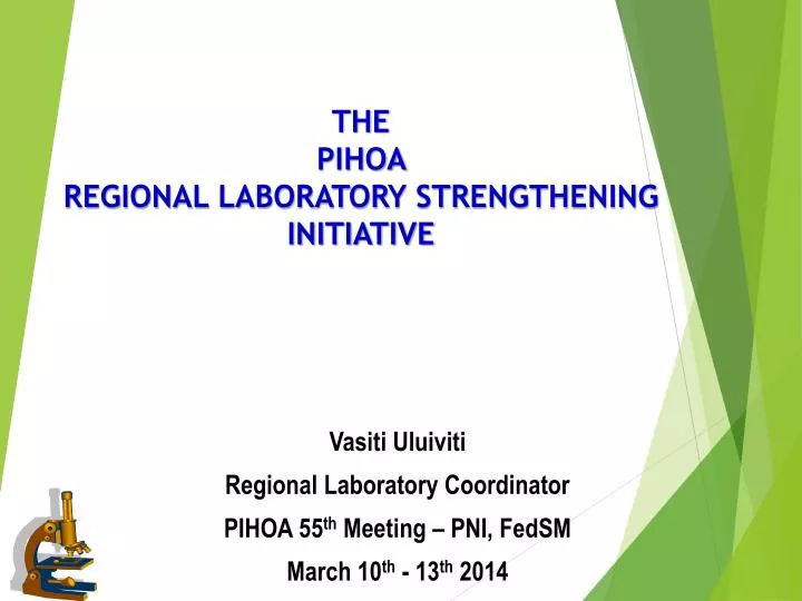 the pihoa regional laboratory strengthening initiative