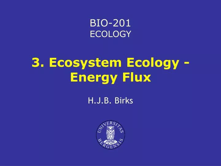 3 ecosystem ecology energy flux