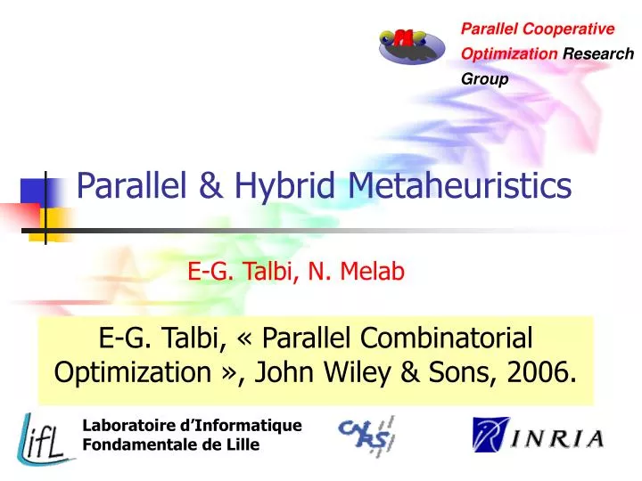 parallel hybrid metaheuristics