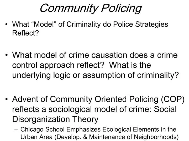 community policing