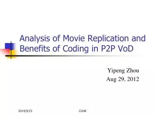 Analysis of Movie Replication and Benefits of Coding in P2P VoD