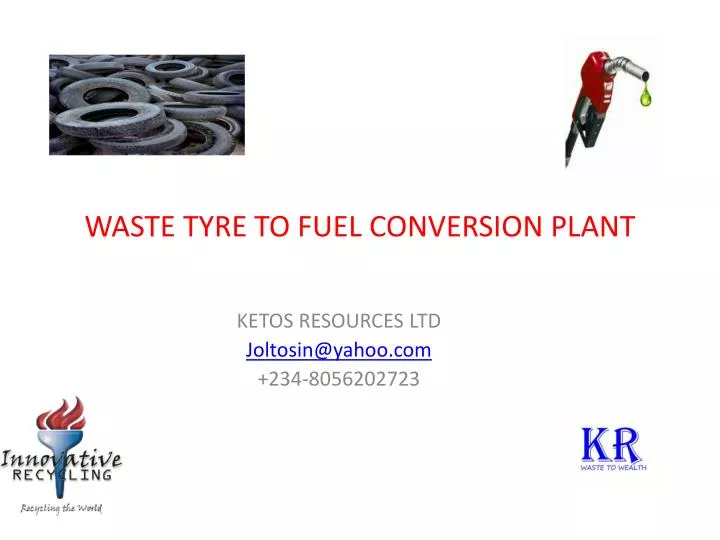 waste tyre to fuel conversion plant