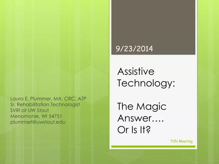 assistive technology the magic answer or is it