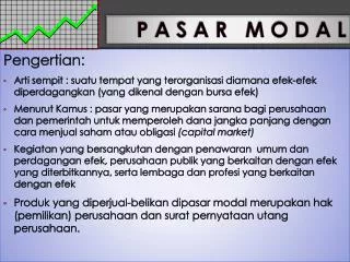 p a s a r m o d a l