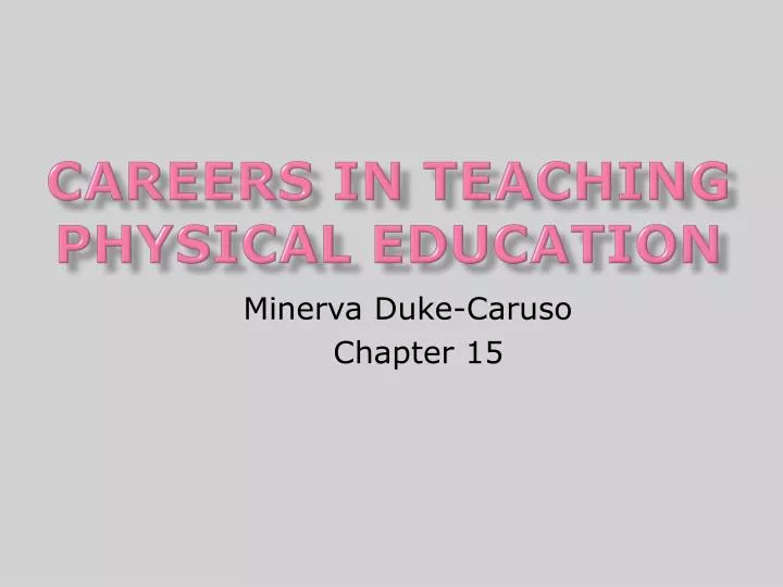 careers in teaching physical education