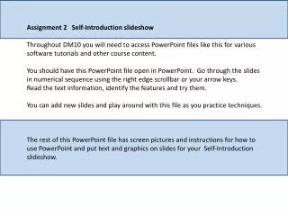 Assignment 2 Self-Introduction slideshow