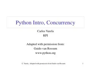 python intro concurrency