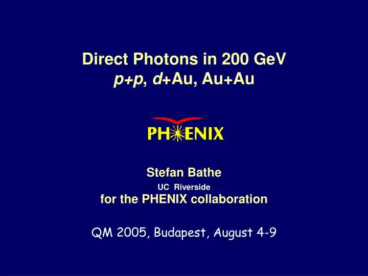 direct photons in 200 gev p p d au au au