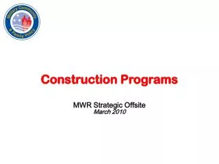 MWR Strategic Offsite March 2010