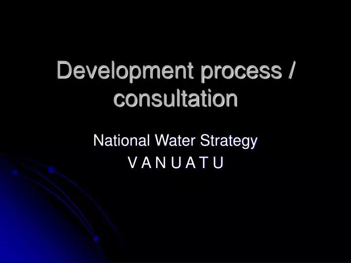 development process consultation