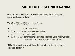 model regresi linier ganda