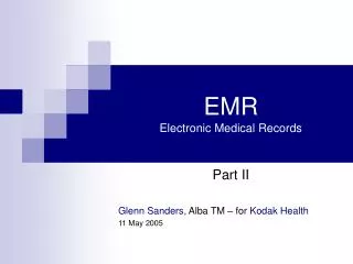 EMR Electronic Medical Records