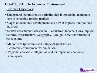 CHAPTER 4 : The Economic Environment