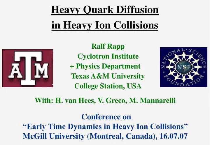 heavy quark diffusion in heavy ion collisions