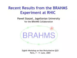Recent Results from the BRAHMS Experiment at RHIC