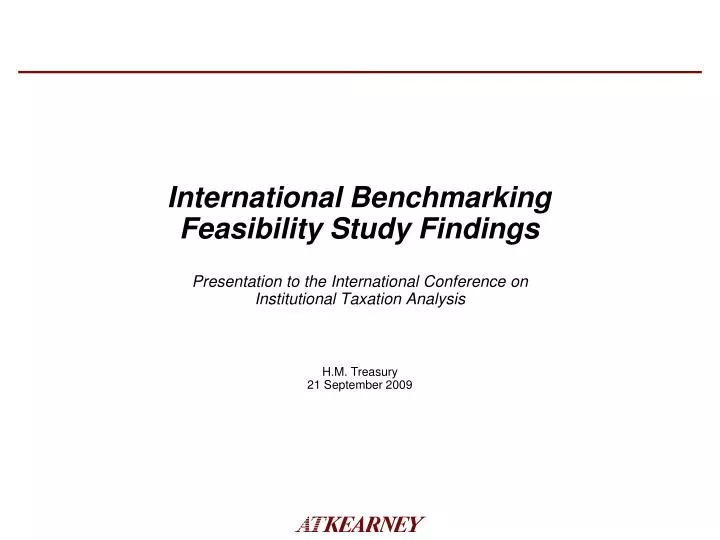 international benchmarking feasibility study findings