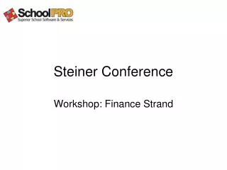 Steiner Conference