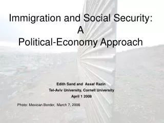 Immigration and Social Security: A Political-Economy Approach