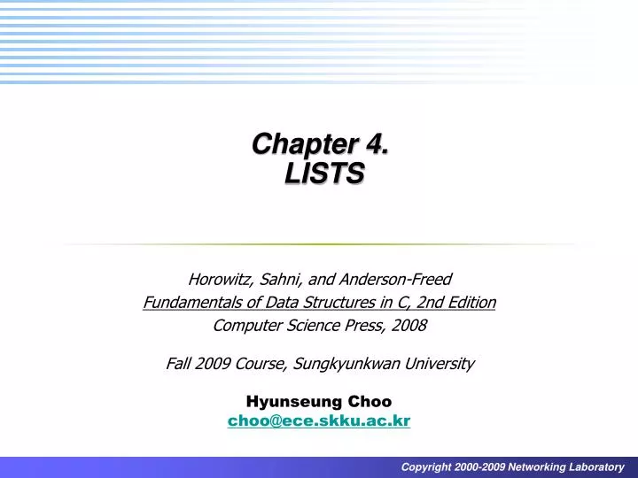 chapter 4 lists