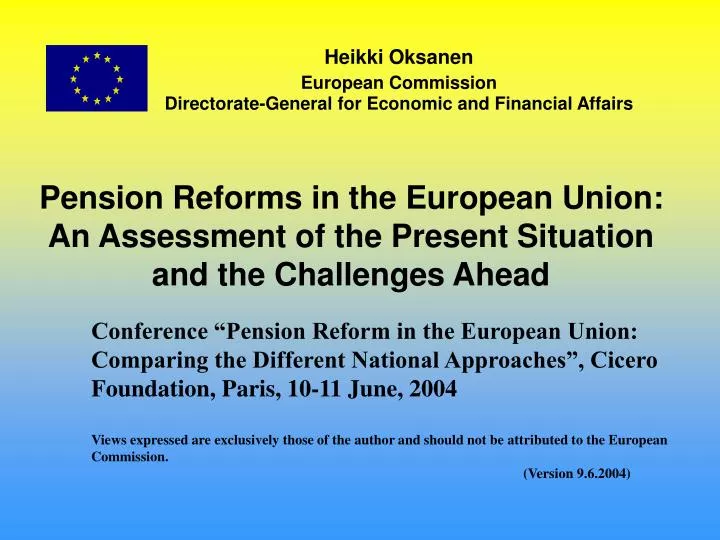 heikki oksanen european commission directorate general for economic and financial affairs