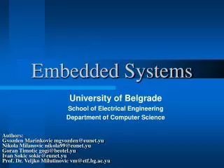 Embedded Systems