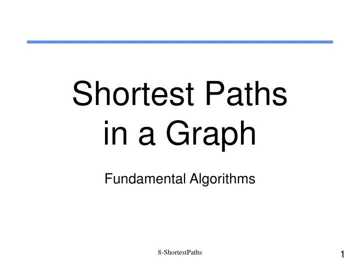 shortest paths in a graph