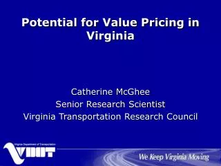 Potential for Value Pricing in Virginia