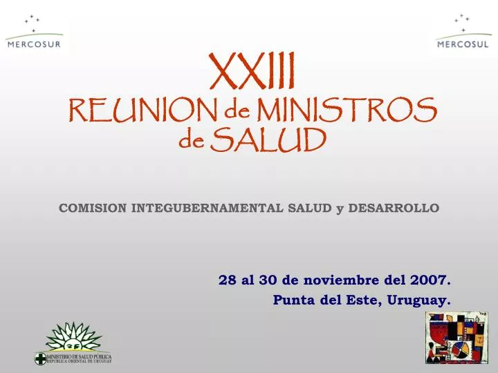 xxiii reunion de ministros de salud