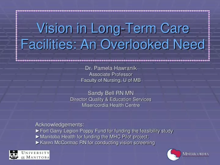 vision in long term care facilities an overlooked need