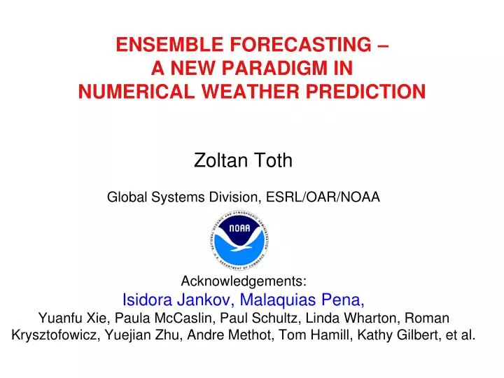 ensemble forecasting a new paradigm in numerical weather prediction