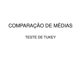compara o de m dias