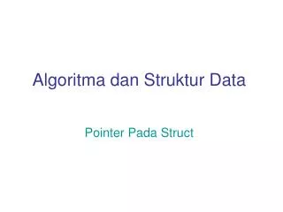 algoritma dan struktur data