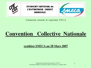 convention collective nationale synth se sneca au 28 mars 2007
