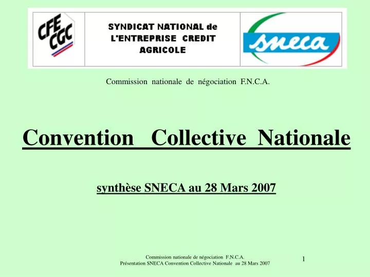 convention collective nationale synth se sneca au 28 mars 2007