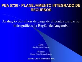pea 5730 planejamento integrado de recursos