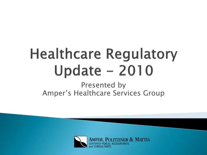 healthcare regulatory update 2010