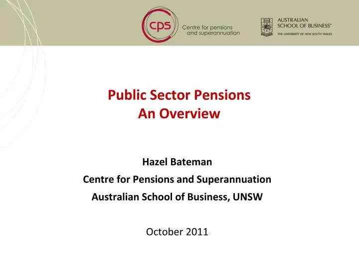 public sector pensions an overview
