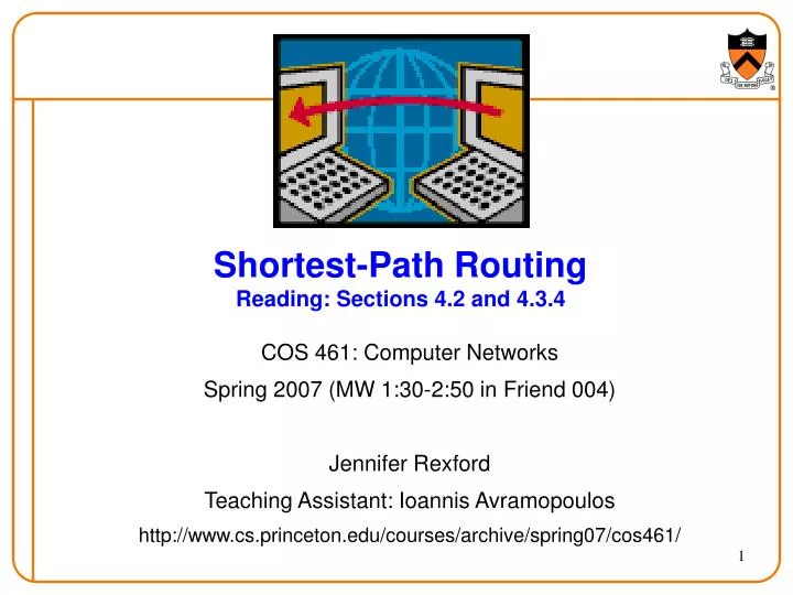 shortest path routing reading sections 4 2 and 4 3 4