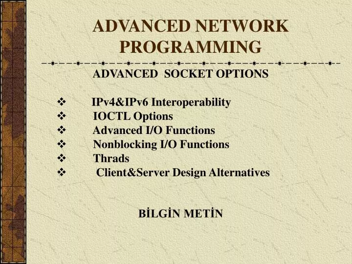 advanced network programming