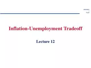 Inflation-Unemployment Tradeoff